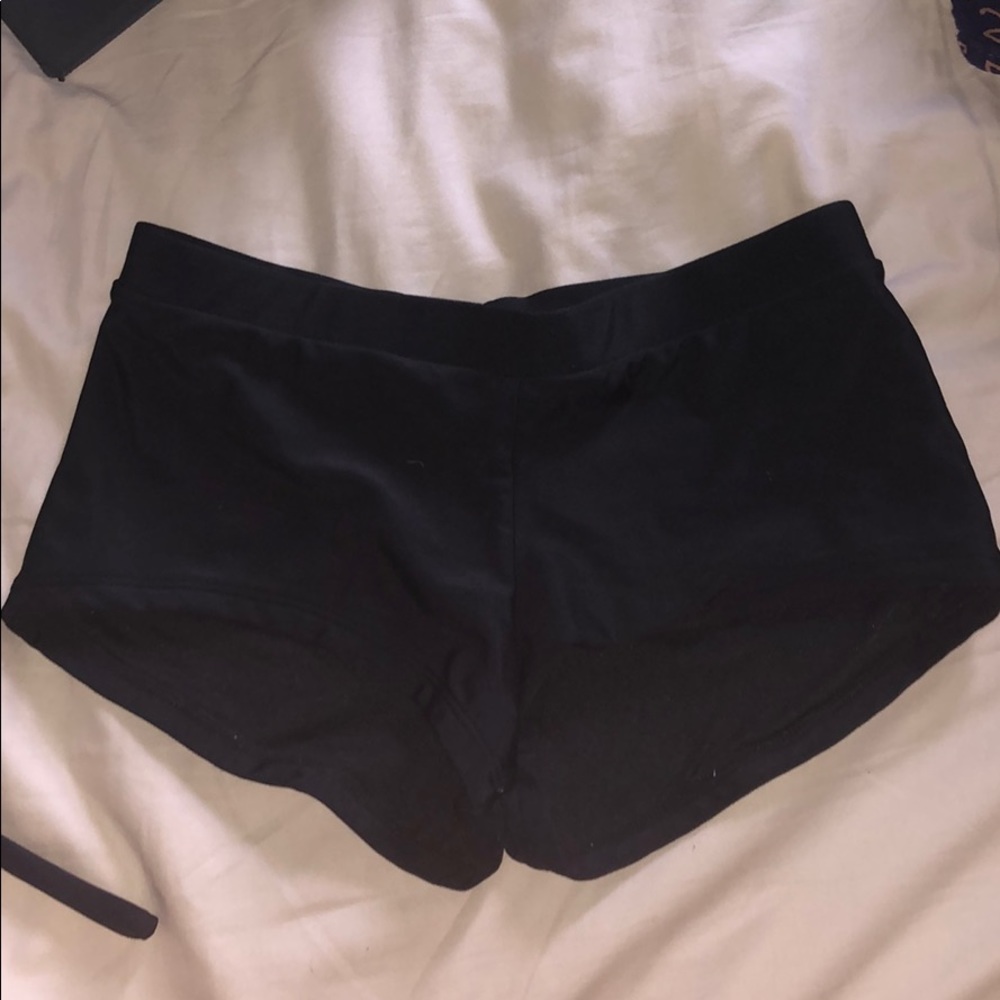 Black swim shorts